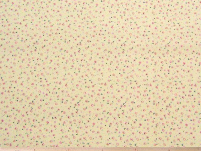 小花柄・コットンシーチングプリント(ローズピンク)