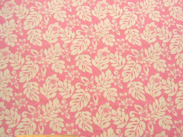 ハワイアン調コットンスケアープリント(ピンク)