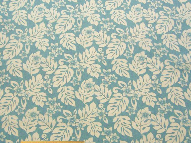 ハワイアン調コットンスケアープリント(サックスブルー)