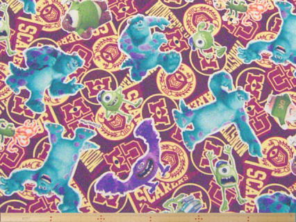 ディズニー・モンスターズインク　コットンオックスプリント