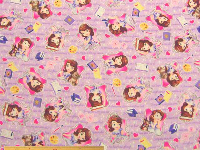 ディズニー・ちいさなプリンセスソフィア　コットンオックスプリント