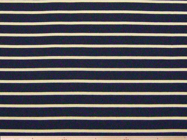 コットン先染め天竺ニットボーダー（ネイビー×ホワイト）