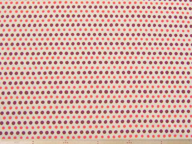 T/Cフライスニット・ドット柄プリント(赤系)