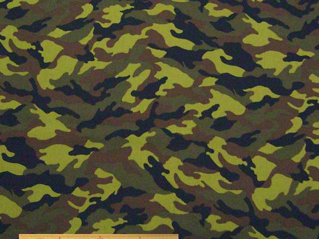 カモフラージュ迷彩柄コットンツイルプリント(モスグリーン)