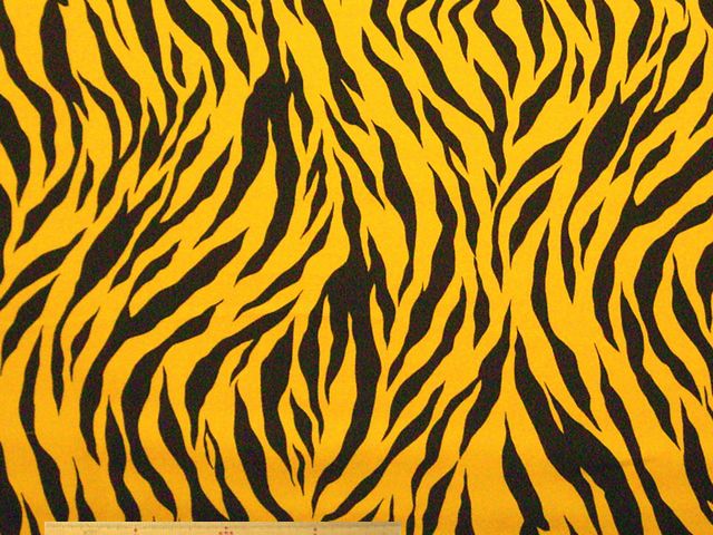 タイガー(虎)柄コットンツイルプリント(黄色×黒)