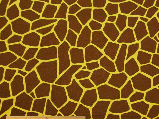 キリン柄・コットンツイルプリント(ブラウン)