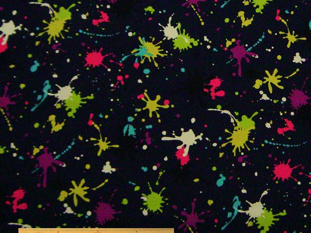 スプラッシュ柄コットンオックスプリント(ネイビー)