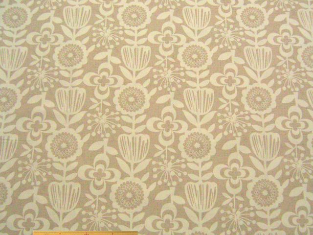 インテリア向き北欧調花柄・広巾綿オックスプリント