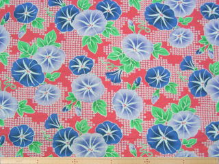 朝顔柄・リップルプリント(赤)