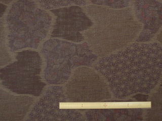 綿ムラ糸キャンバス和調(地割り紬文様)プリント