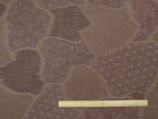 綿ムラ糸キャンバス和調(地割り紬文様)プリント