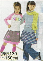 小学生・ジュニア　レイヤードスカート(型紙)