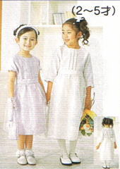 こども・セレモニードレス-ドレスエプロンつき(型紙)