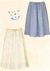 おとな・ウエストゴムのギャザースカート(型紙)