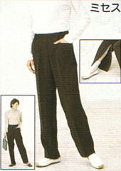 おとな・膝下ファスナーつきパンツ(型紙)