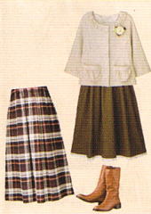 おとな・タックギャザースカート(型紙)