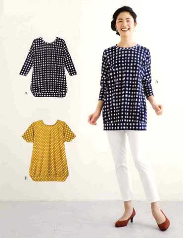 おとな・ニットギャザーチュニック(型紙)