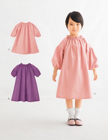 こども・シャーリングワンピース(型紙)