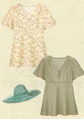 おとな・フレアーチュニックブラウス(型紙)