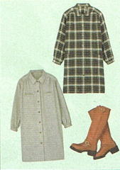 おとな・ヨークスリーブロングシャツ(型紙)