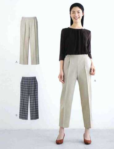 おとな・センタープレス・ストレートパンツ(型紙)