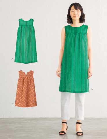 おとな・ノースリーブチュニック(型紙)