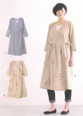 おとな・カシュクールギャザーワンピース(型紙)