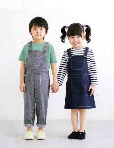 こども・サロペット-パンツ＆スカート(型紙)