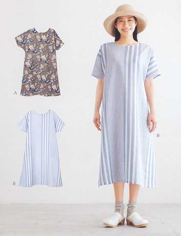おとな・ドルマンスリーブワンピース(型紙)