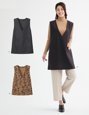 おとな・Vネックチュニックベスト(型紙)