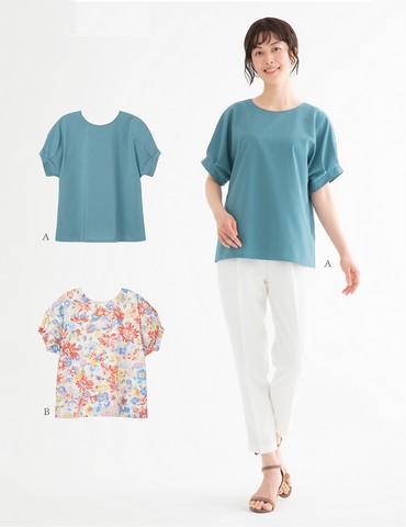 おとな・パフスリーブTブラウス(型紙)