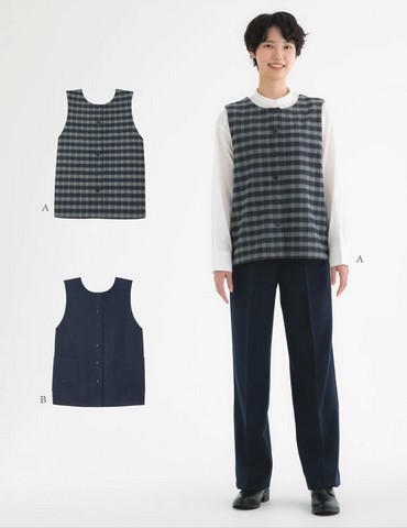 おとな・ラウンドネックベスト(型紙)