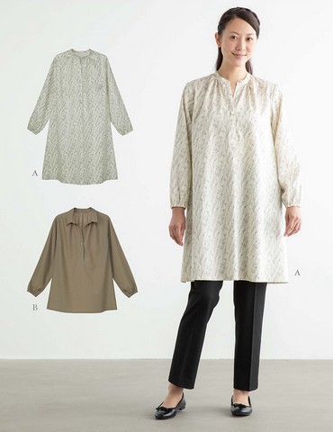 おとな・プルオンチュニックブラウス(型紙)