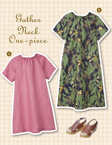 おとな・ギャザーネックワンピース(型紙)
