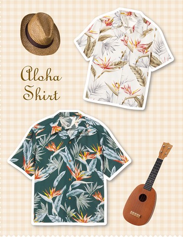 おとな・アロハシャツ男女(型紙)