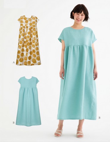 おとな・フレンチスリーブワンピース(型紙)