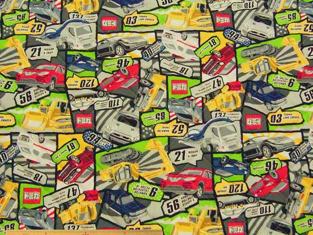 トミカ・オックスプリント半針キルト(ブルー)