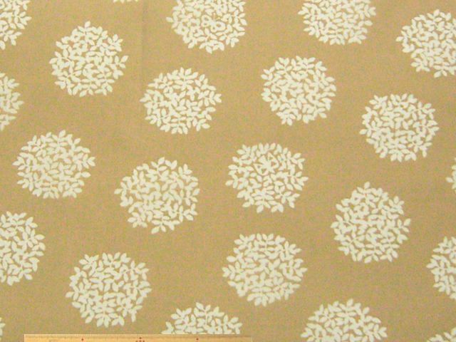 北欧調ブーケ柄・ナイロンオックス撥水プリント(ベージュ)