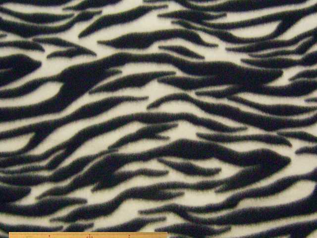 ポリエステルフリースプリント(ゼブラ柄)