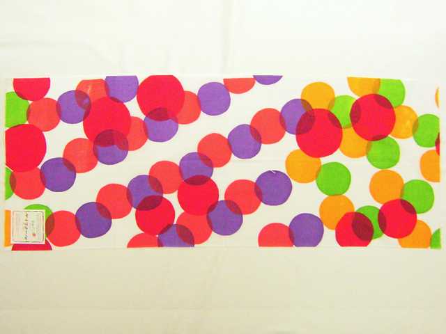 ケイコロールてぬぐい(水玉重ね)