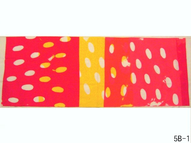 ケイコロールてぬぐい(飛び石・赤～黄～鼡)