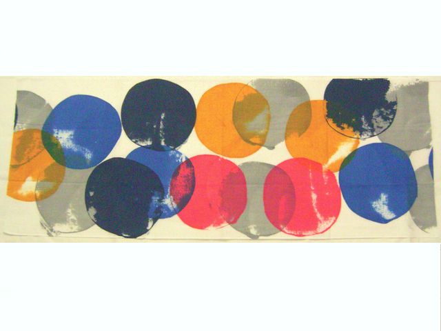 ケイコロールてぬぐい(重ね大丸・橙～赤～青～ネズ)